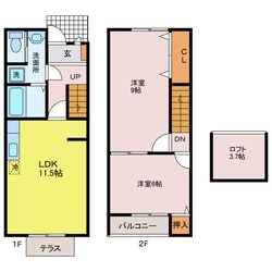 ＴｗｉｎｓＣｏｕｒｔ　Ａ　B棟の物件間取画像